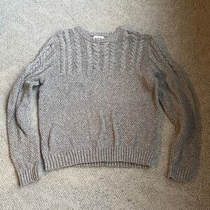 Goodfellow & Co Men's Gray Cable Knit Crewneck Sweater 60% cotton 40% nylon